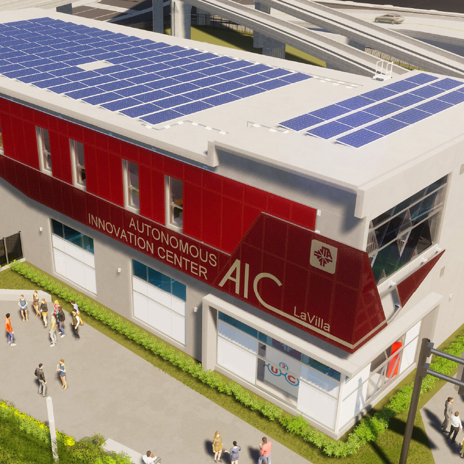 AIC render with solar panels