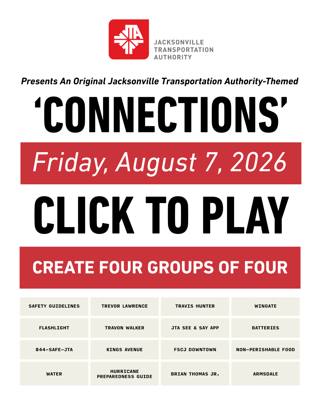 Connections Game for August 7 2026