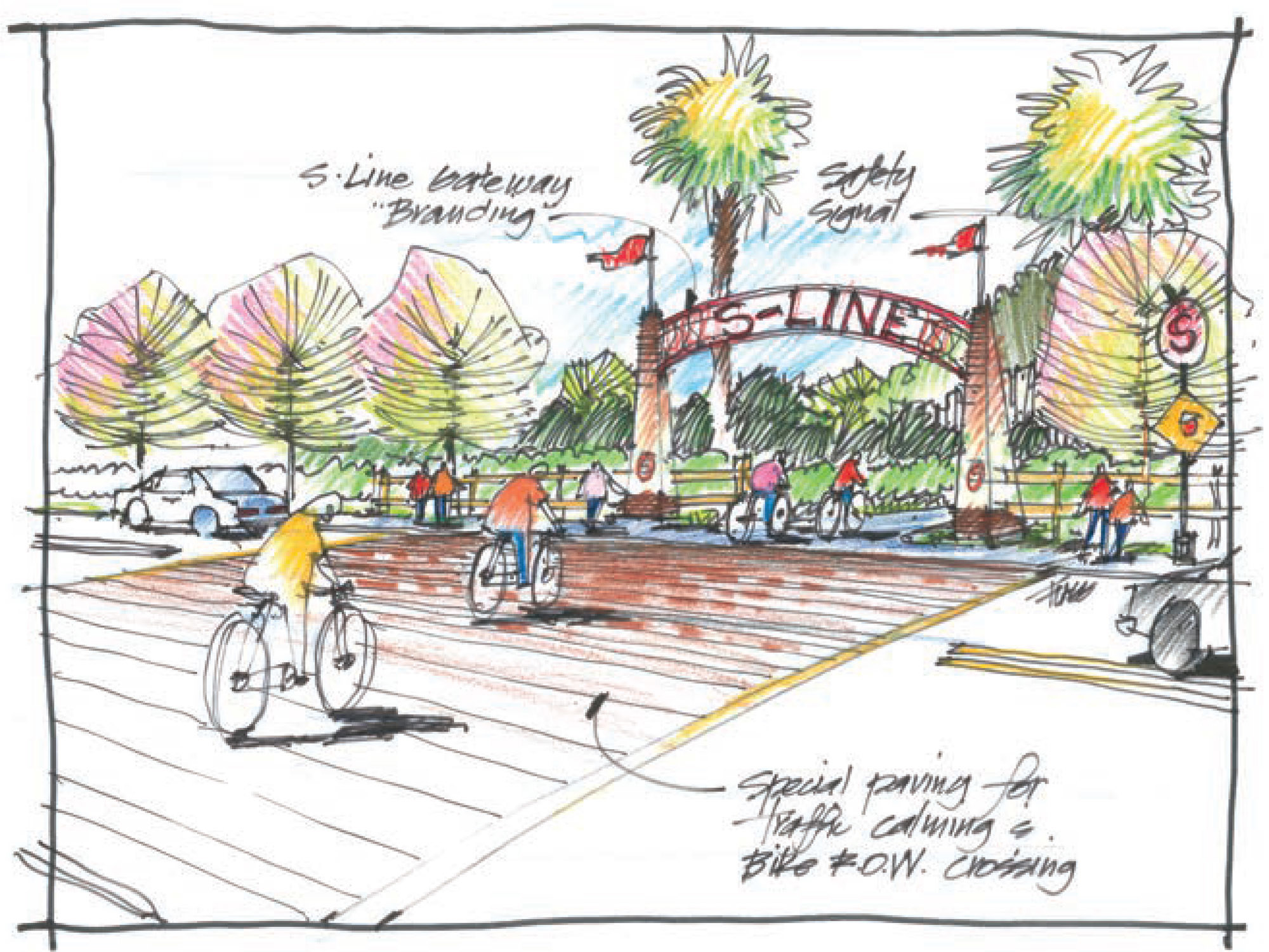 Illustration of proposed sidewalk on Kings Road