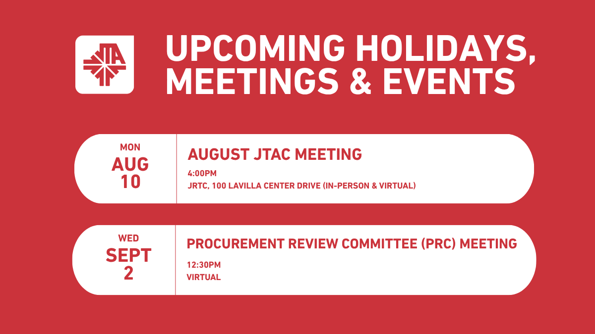 Upcoming Holidays Meetings and Events
