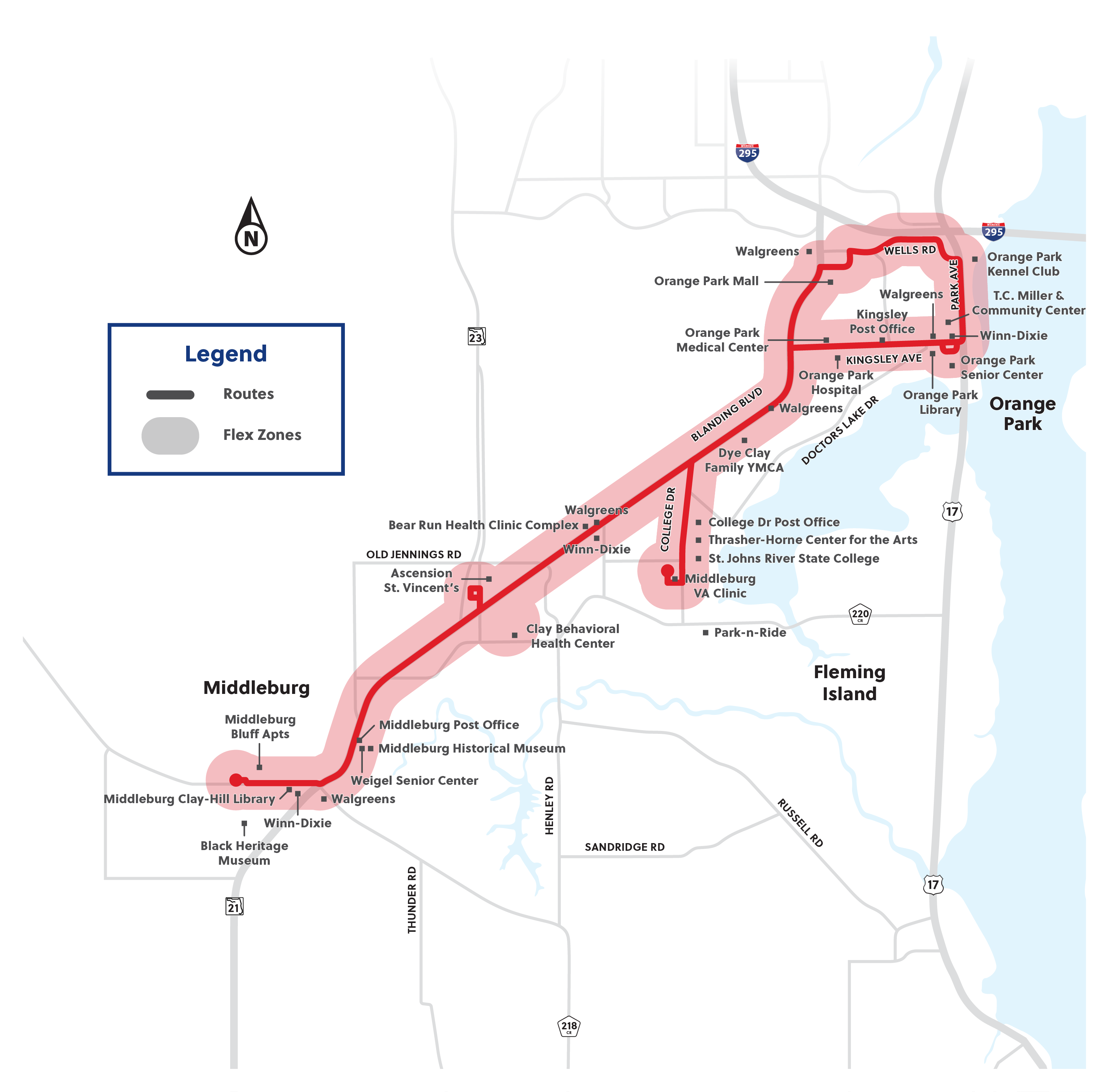 Clay Red Line Map Image