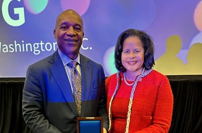 JTA CEO Nathaniel P. Ford Sr. receives the Sharon D. Banks Award for Humanitarian Leadership