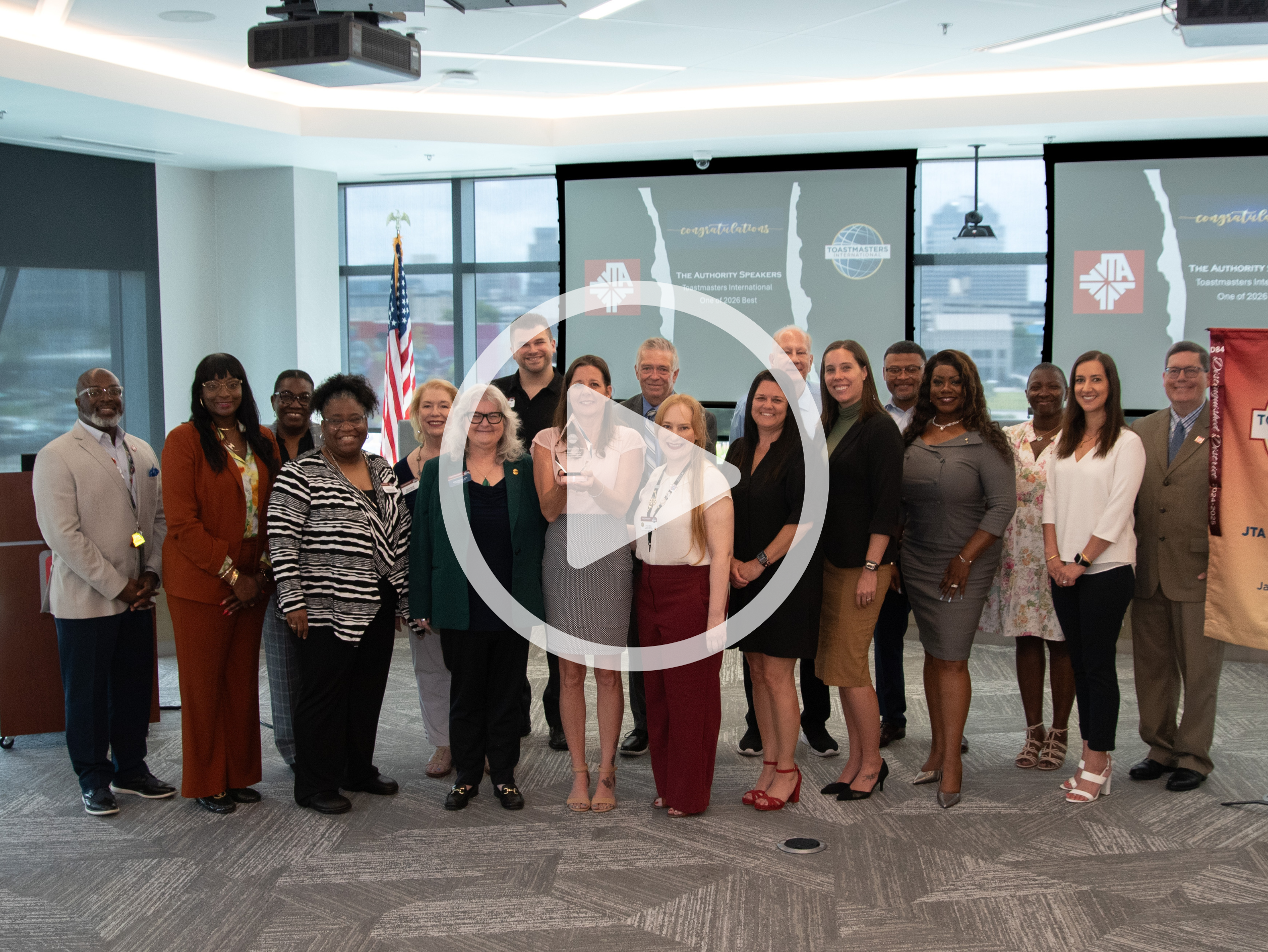 Video link: The JTA Earns Toastmasters International Corporate Recognition Award