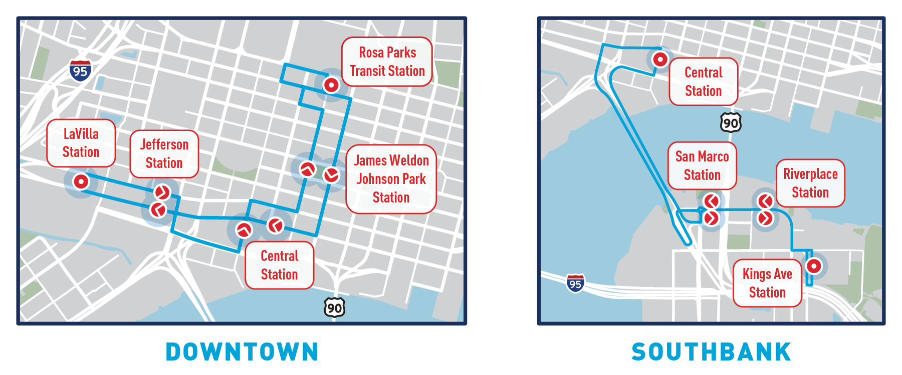 Skyway Maintenance Shuttle Maps